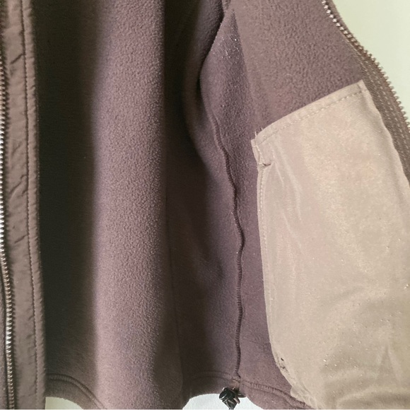 THE NORTH FACE Fleece Fuzzy Full Zip Jacket Women’s Size Medium M Dark Brown - Picture 7 of 7